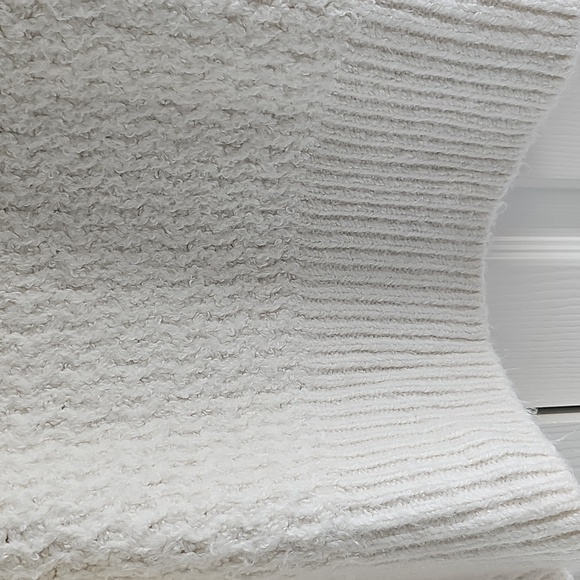 Treasure & Bond Mixed Stitch Fringe Chunky Sweater 1X Ivory Dove New - Picture 10 of 15